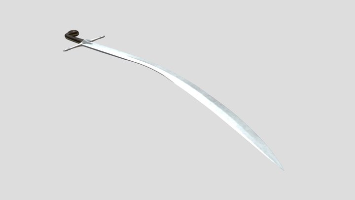 Medieval Realictic Ottoman Sabre Game ready 3D Model