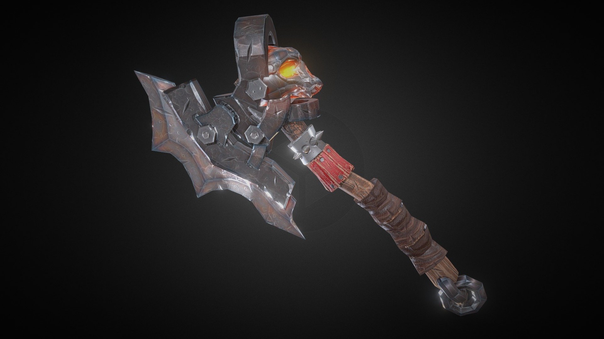 Skull Axe Battle !! 3D model by LungJun Factory (LungJunFactory