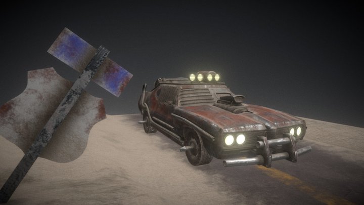 Pontiac GTO 1969 Mad Max Inspired 3D Model