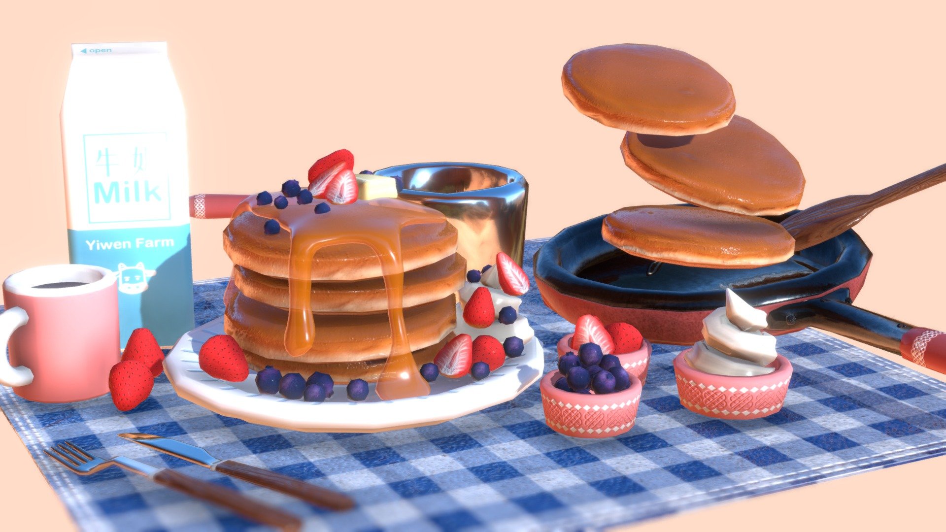 Let's Have Some Pancake! - 3D model by Lulucy (@vm3ujp6) [7d487ce ...