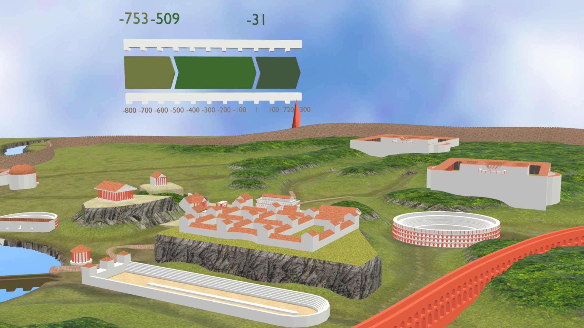 Evolving map of the ancient city of Rome - WIP - 3D model by caton ...