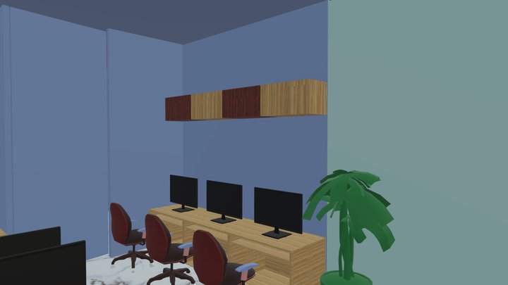 Obj Working hall 3D Model