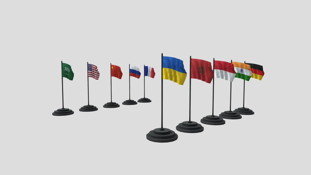 G 20 Flags - Country Flags