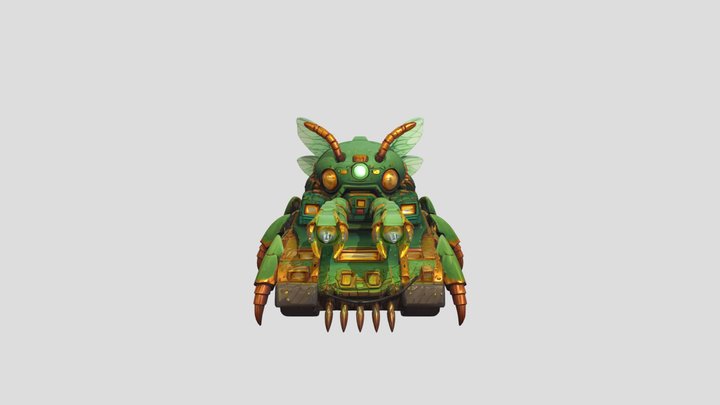 Tank insectoïde futuriste et immense 3D Model