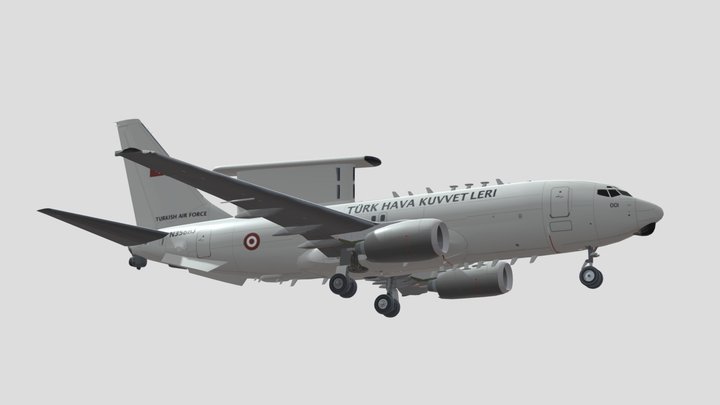 Boeing 737 AEW&C Turkish Air Force – Free 3D Model STL