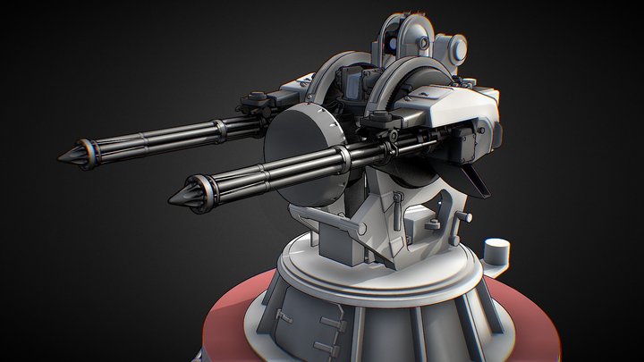 Gattling Cannon (RA 2 Yuri's Revenge) Redesign 3D Model