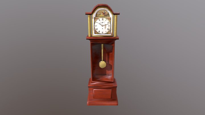 Grandfather Clock 3D Model