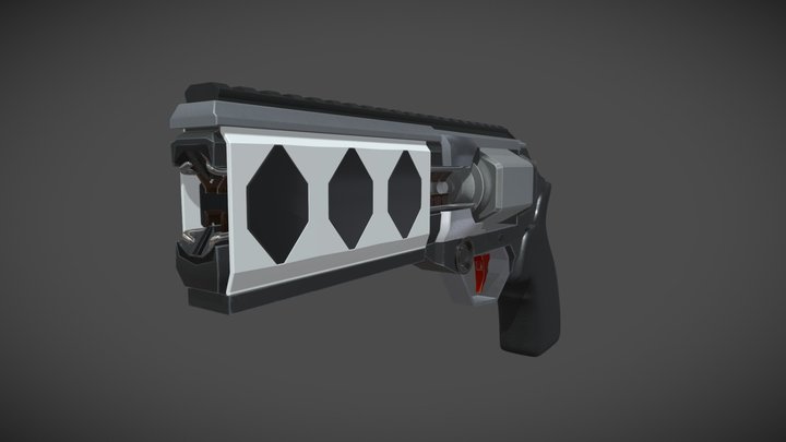 Railgun Revolver 3D Model