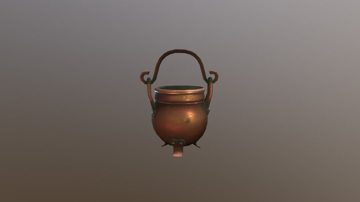 Copper Cauldron 3D Model