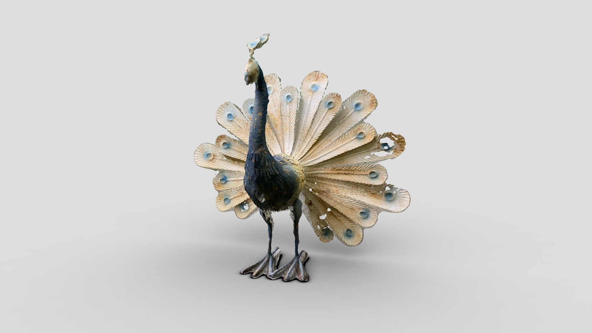 Metal peacock