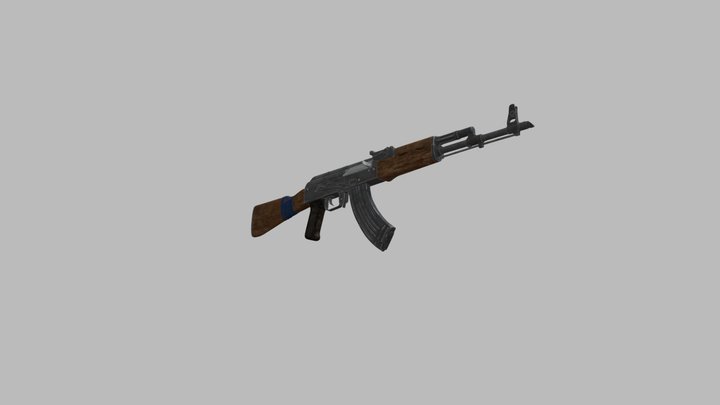 AK-47 Realistic 3D Model