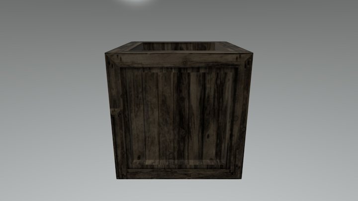 Open Rough Wooden Crate 3D Model 3D Model
