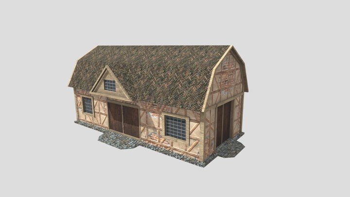 Stone barn 3D Model