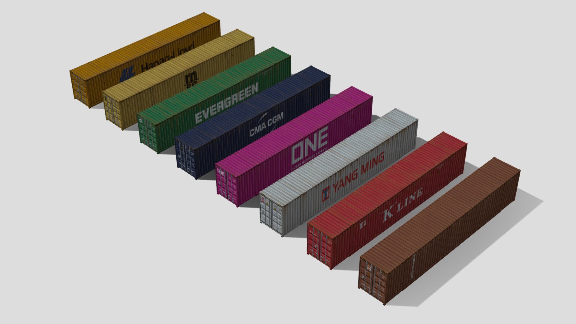 53ft Containers - Buy Royalty Free 3D model by Nostrix [7d54e12 ...