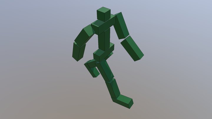 Кубоид шагает правая нога 3D Model