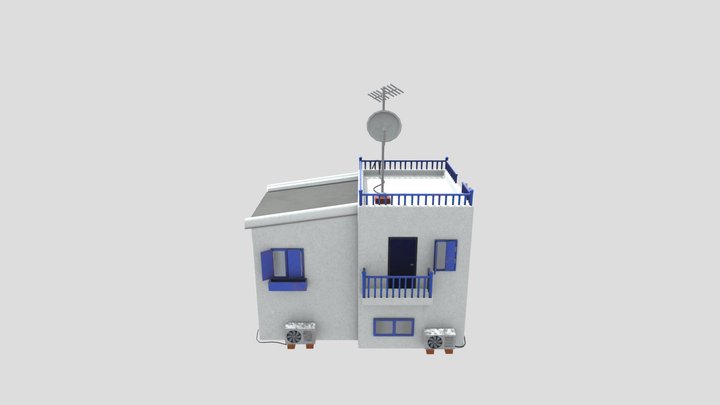 Greek House (secret hacker den) 3D Model
