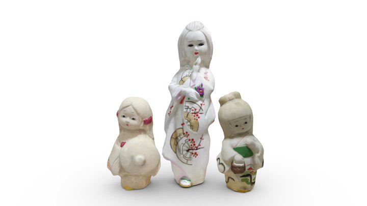 博多人形 / Japanese dolls 3D Model