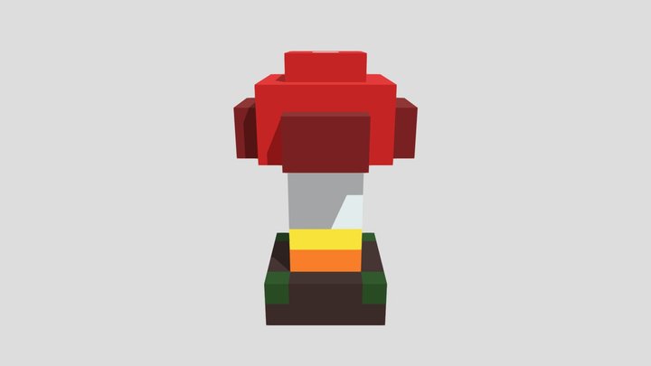 Mushroom Lantern - Voxel 32x32 – Modèle 3D gratuit STL