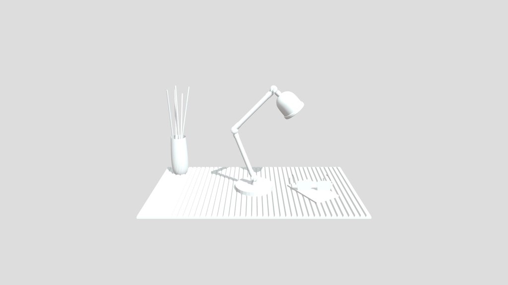 3D Lamp Desk Model
