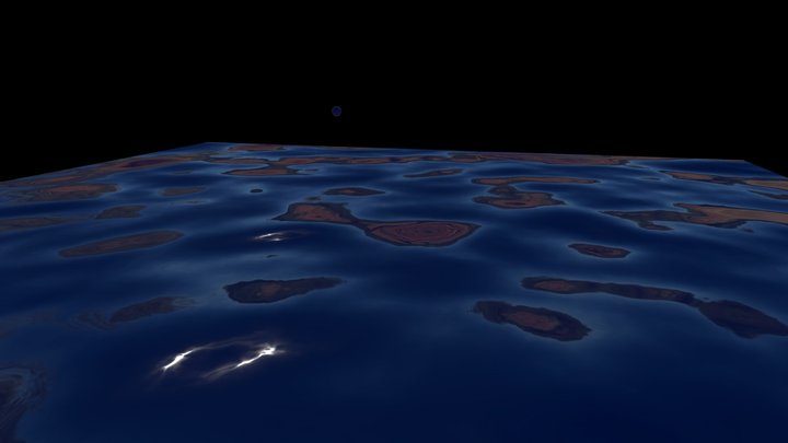 Water Wave Ripple Effect Animation w/ OBJ Seq 3D Model