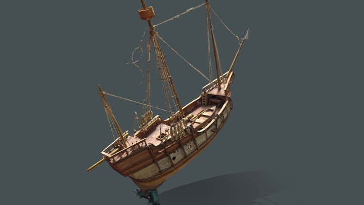 Wooden scale model of the ship #RCToyChallenge 3D Model