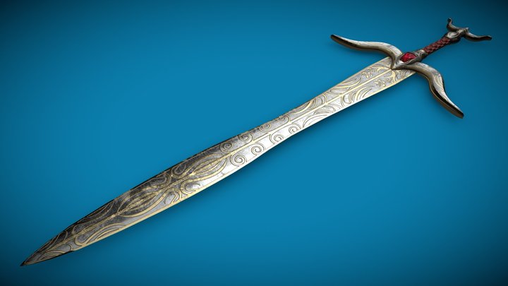 Fantasy Sword - Elven 3D Model