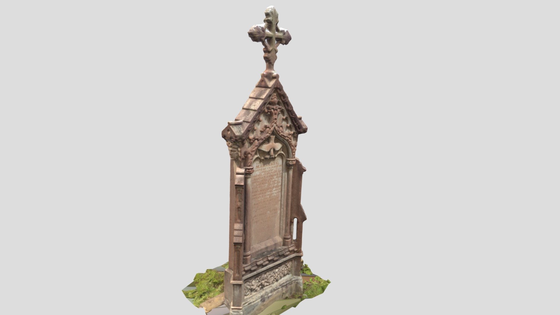 Carved headstone - Rookwood Cemetery  Sydney. — Sketchfab embed 3D viewer