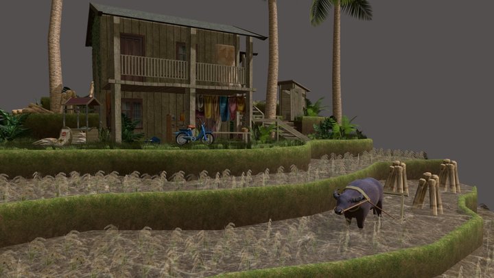 DAE Diorama retake – Small farm 3D Model