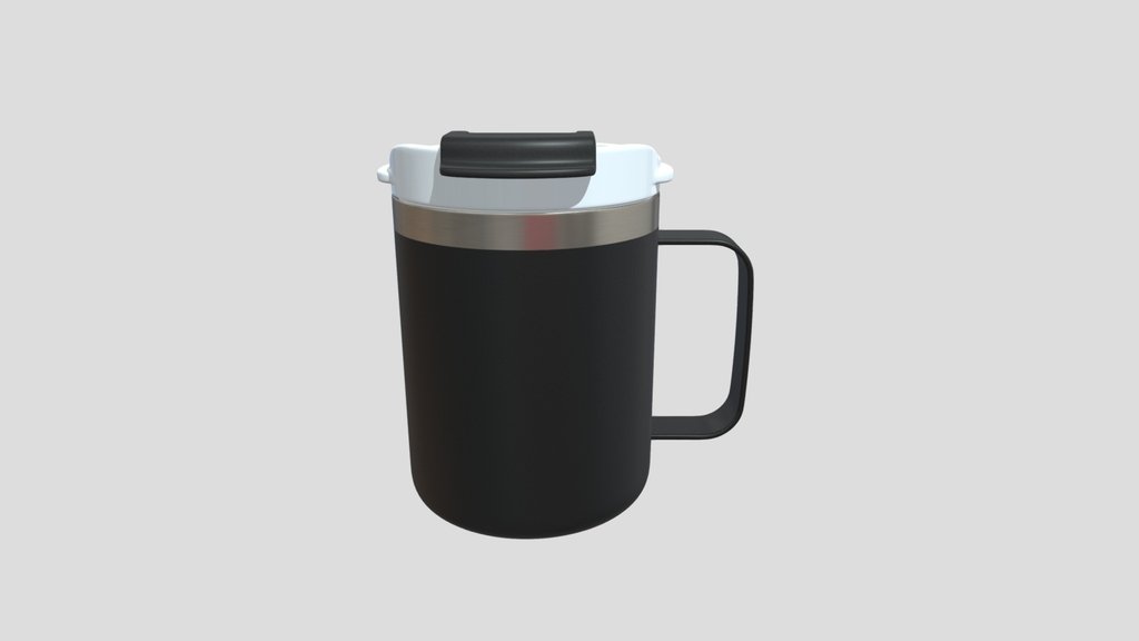 Insulated Travel Mug with Lid – 3D Model
