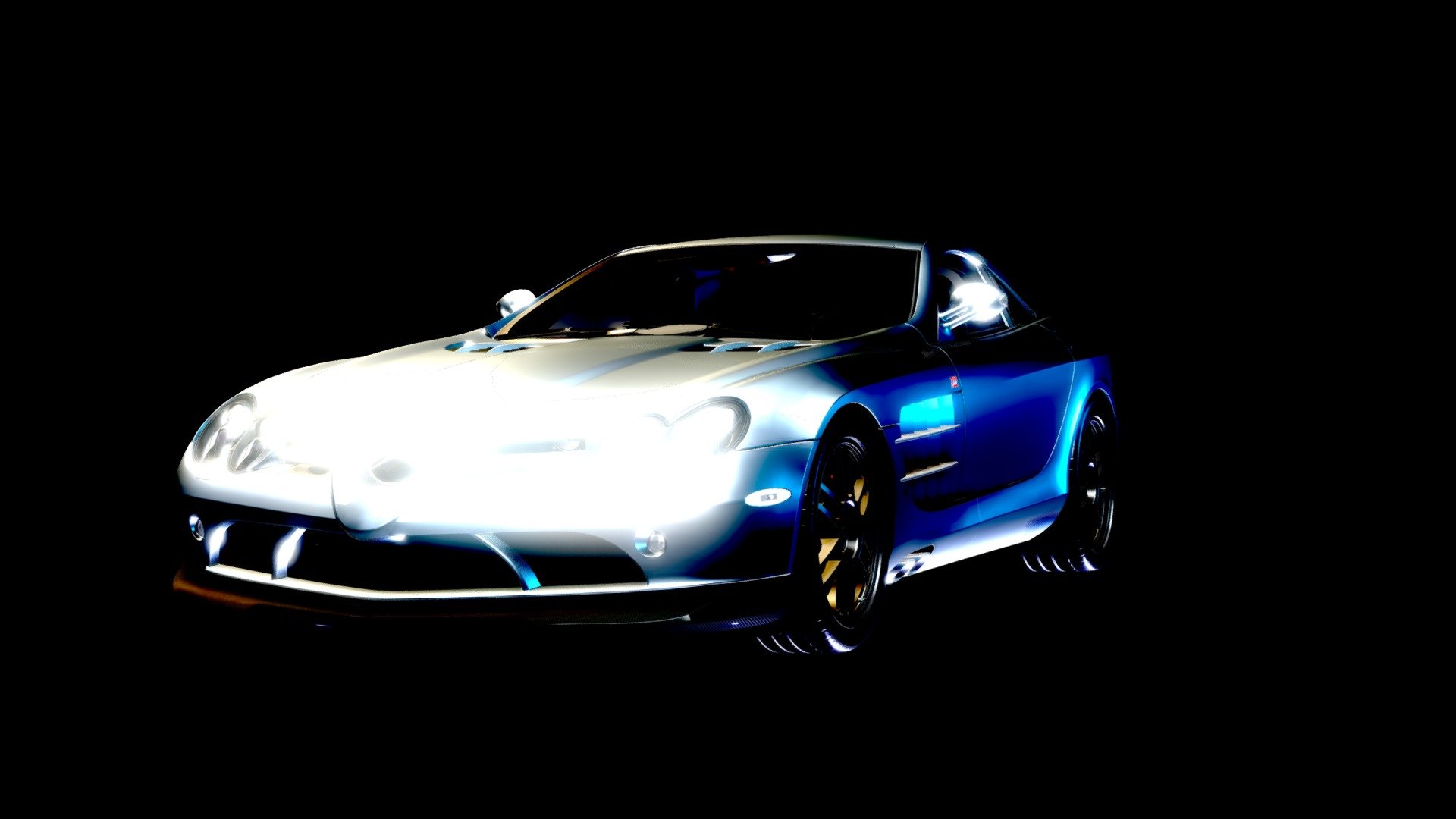 2009 Mercedes-Benz SLR McLaren 722 Edition — Sketchfab embed 3D viewer