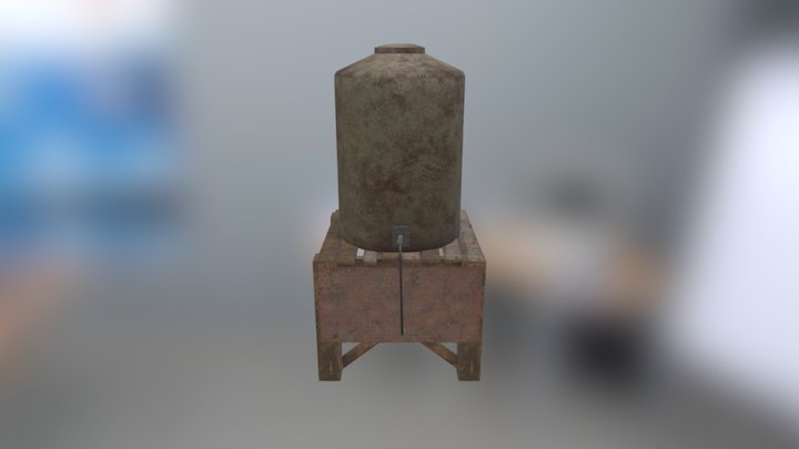 3D Oil Deposit Tank 3D Model