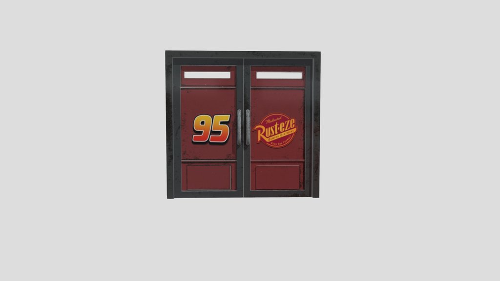 metal door Rust-eze 95 Lightning McQueen