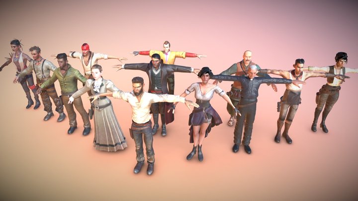 13 Free Game Charecter's 3D Model