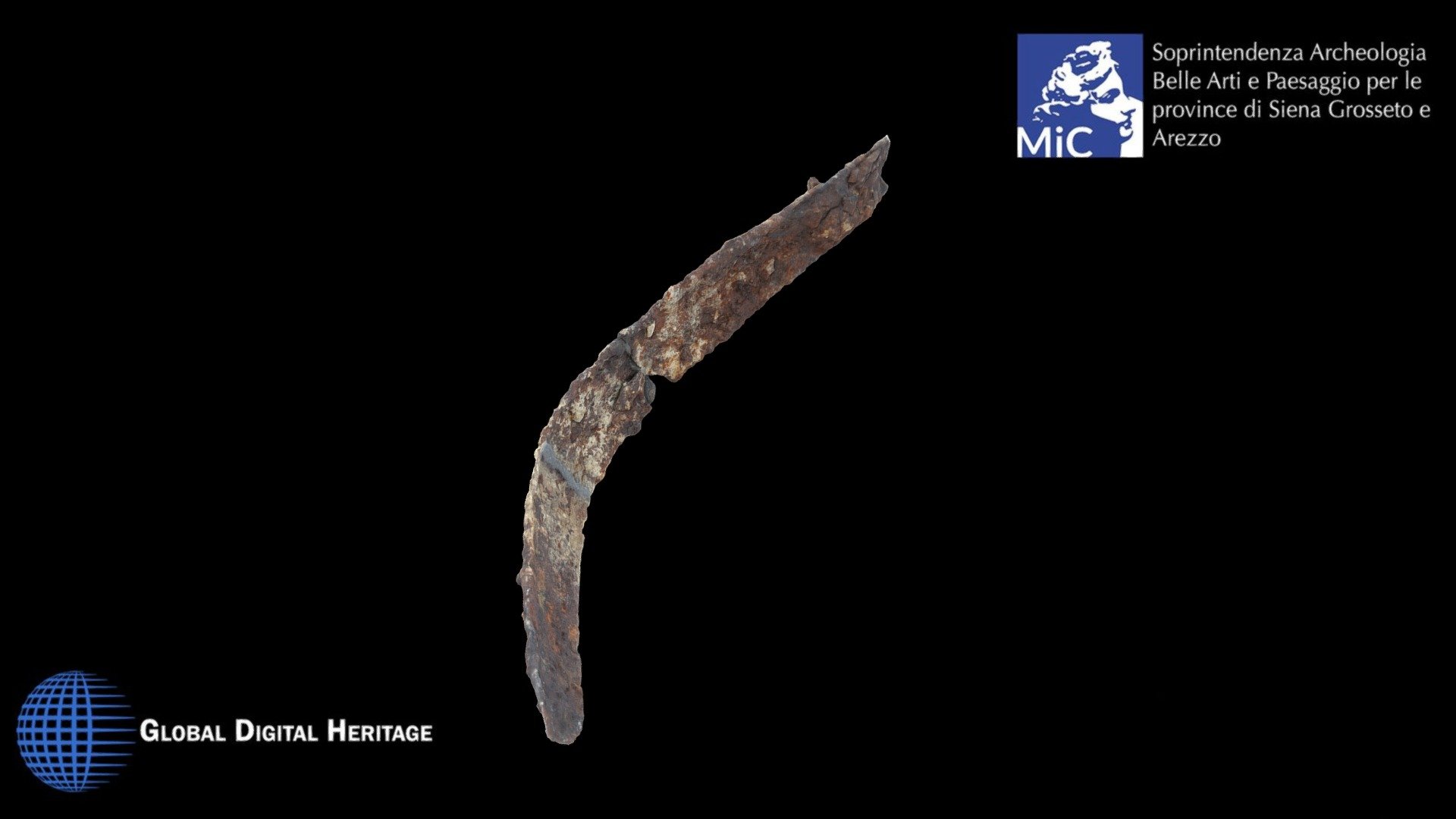 Iron strigil  from the Tumulus of Molinello