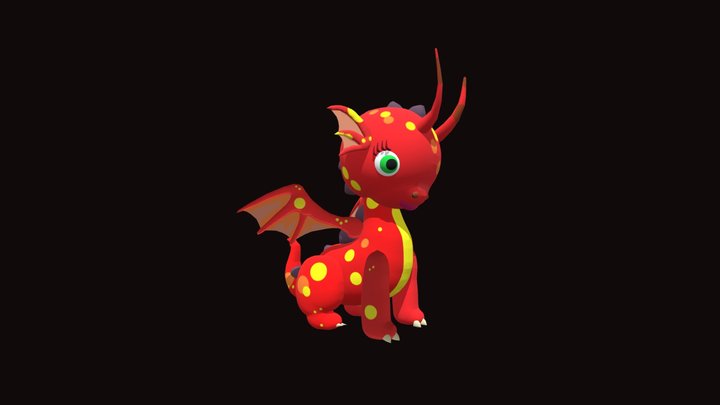 Dragon03 Red 3D Model
