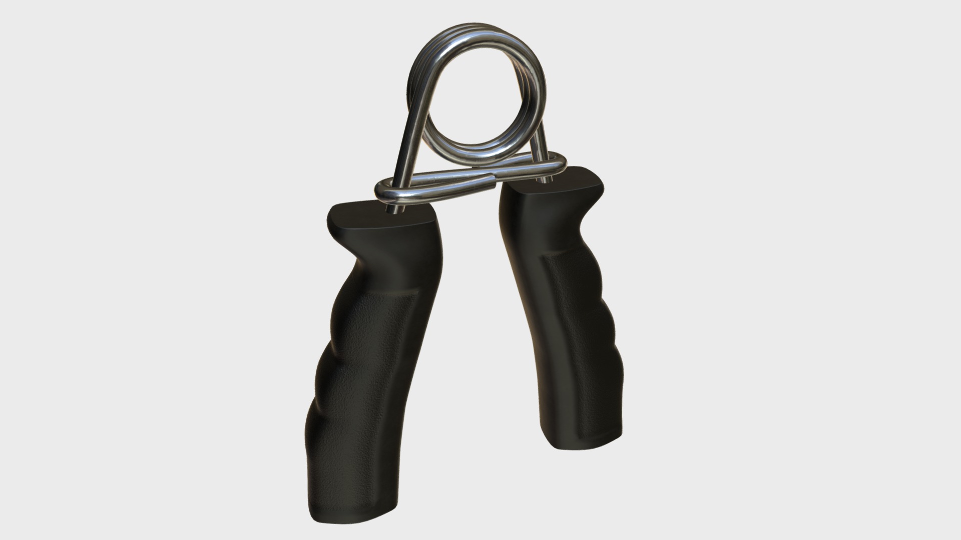 3D model Hand grip gym equipment 2 - This is a 3D model of the Hand grip gym equipment 2. The 3D model is about a pair of black keys.