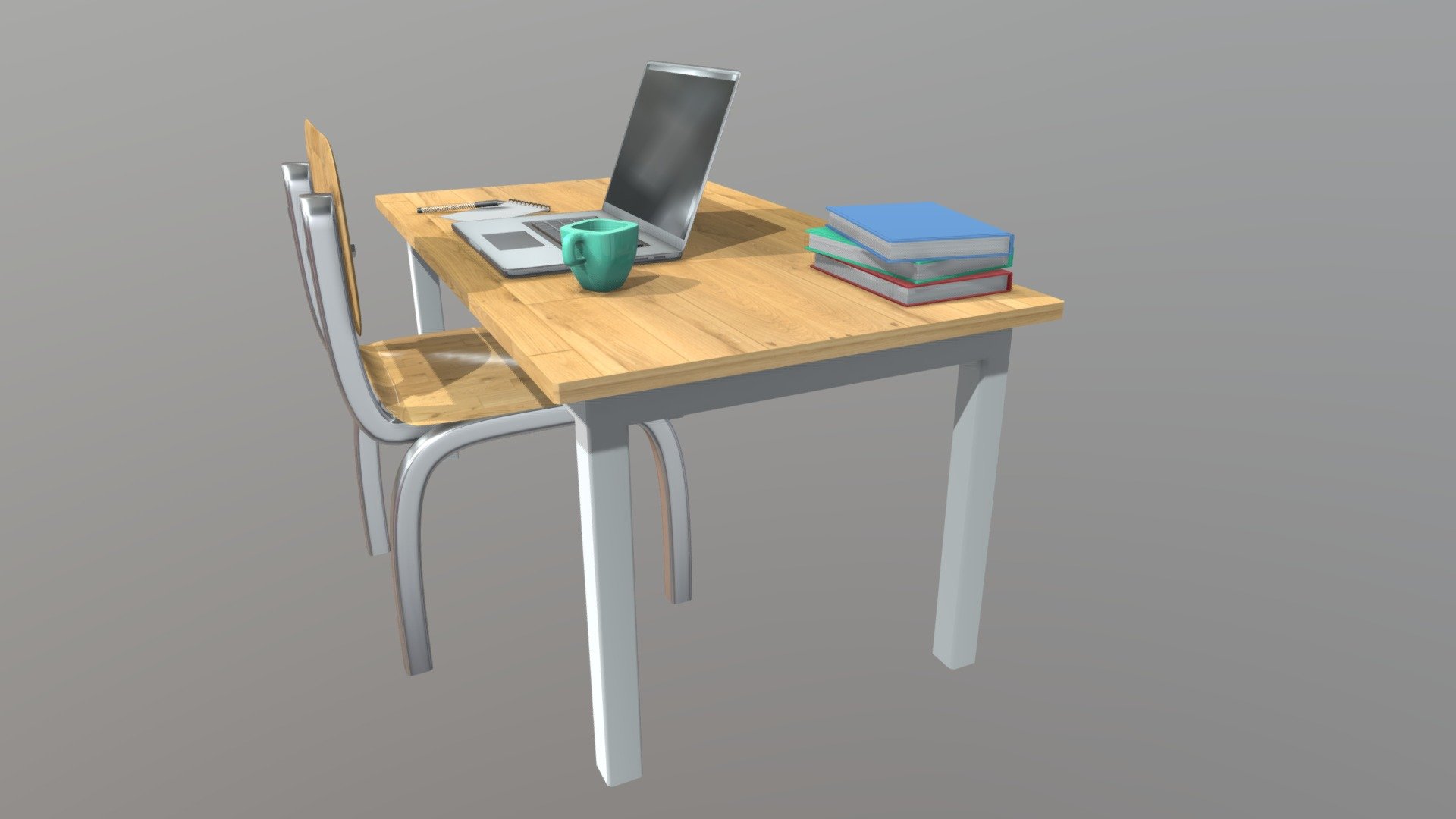 A Desk 3D model by creadal [7d697cd] Sketchfab