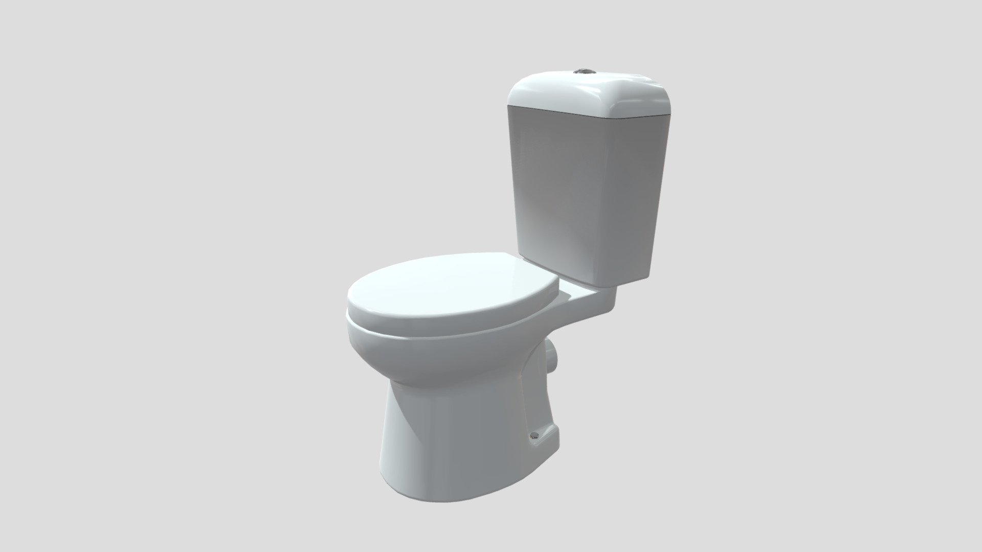 Bouquet White Dual Top Flush Toilet Suite 3D model by trendforward