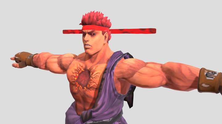 3D model Street Fighter VI - Ryu S2 VR / AR / low-poly