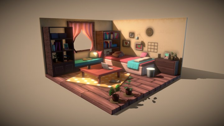 Pastel Room 3D Model
