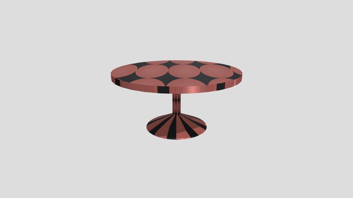 Round wooden coffee table – Free 3D Model STL