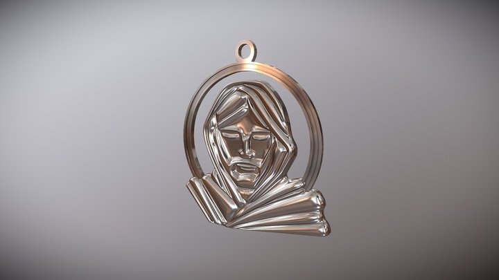 Jesus Pendant 3D Printable Model 3D Model