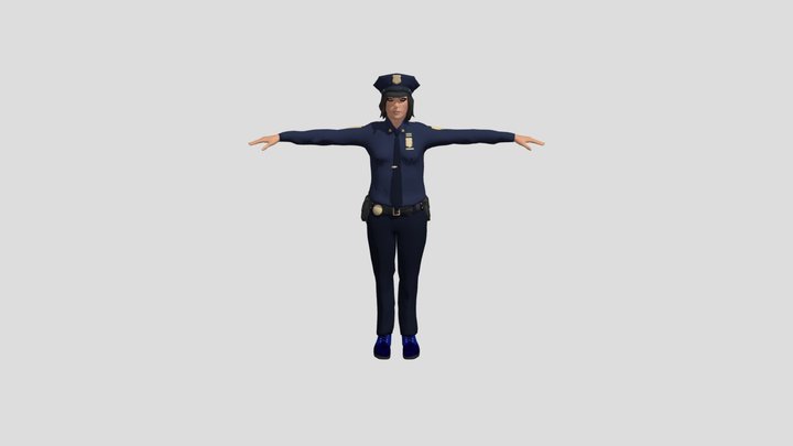 Female Police v1 3D Model