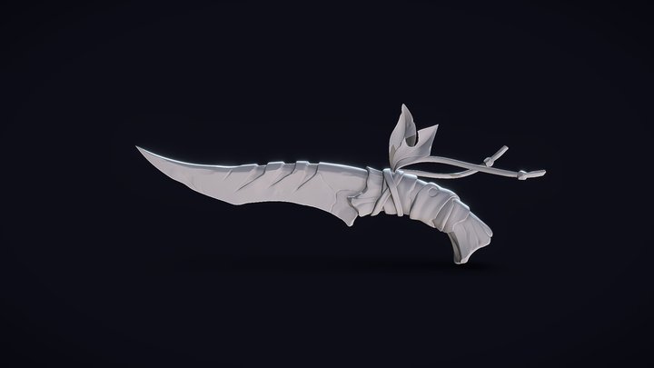 Tribal Hunter's Pocket Knife 3D Model