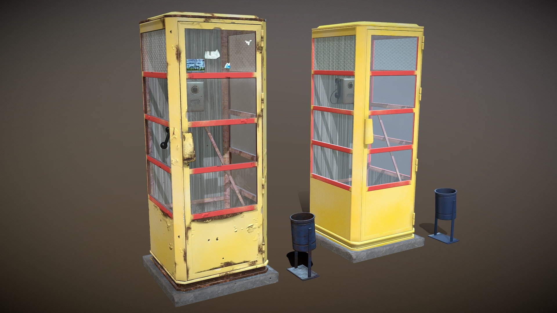 Phone Booth and Urn - 3D model by Sergey Egelsky (@egelsky) [7d71d70 ...