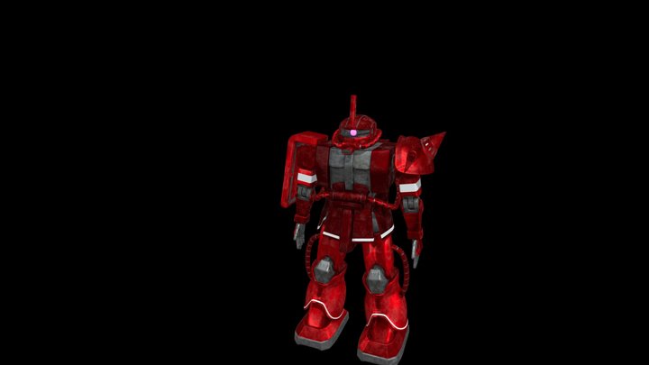 Zaku II Red Comet V2 3D Model