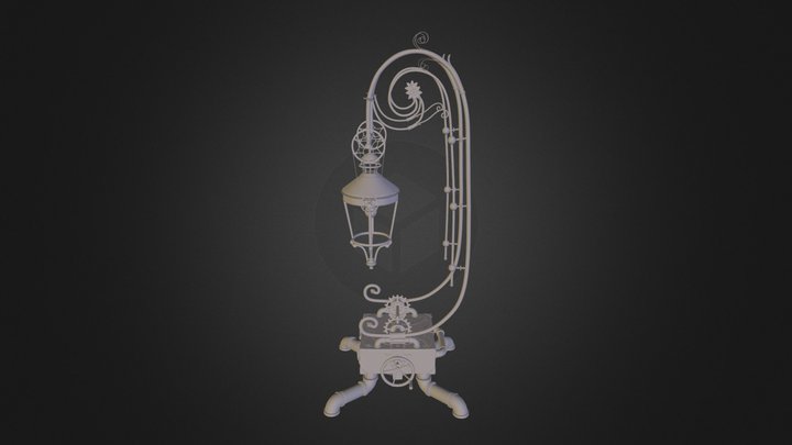 Steampunk Lamp 3D Model