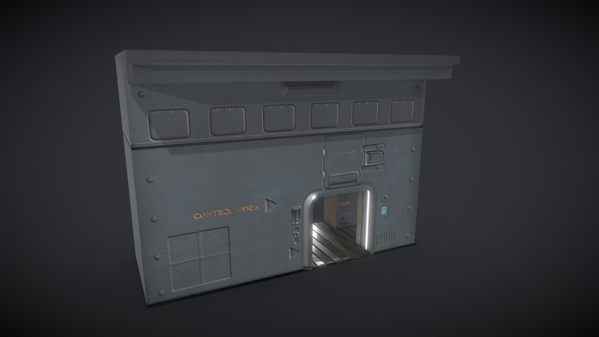 Scifi building entrance