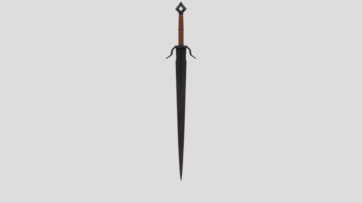 Witcher Inspired sword and texture WIP 3D Model