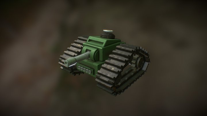 Cartoon Tank 3D Model